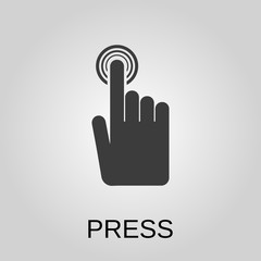 Poster - Press icon. Press symbol. Flat design. Stock - Vector illustration