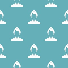Poster - Female user pattern vector seamless repeating for any web design