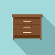 Drawers icon. Flat illustration of drawers vector icon for web design
