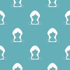 Poster - New woman user pattern vector seamless repeating for any web design