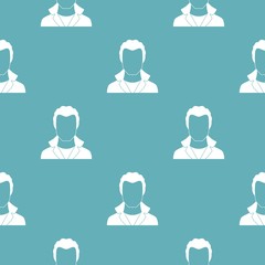 Poster - New man avatar pattern vector seamless repeating for any web design