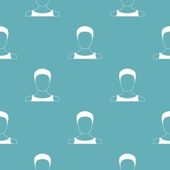 Poster - Man user pattern vector seamless repeating for any web design