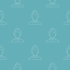 Poster - Best female avatar pattern vector seamless repeating for any web design