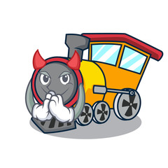 Sticker - Devil train mascot cartoon style