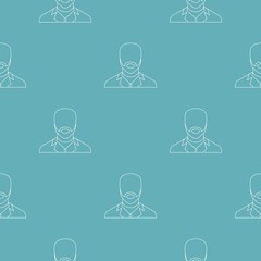 Poster - Man avatar pattern vector seamless repeating for any web design