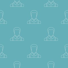 Poster - Man avatar pattern vector seamless repeating for any web design
