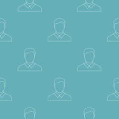 Poster - Man avatar pattern vector seamless repeating for any web design