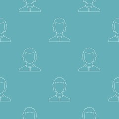 Poster - Man avatar pattern vector seamless repeating for any web design