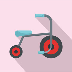 Poster - Kid tricycle icon. Flat illustration of kid tricycle vector icon for web design