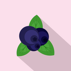 Sticker - Fresh blueberry icon. Flat illustration of fresh blueberry vector icon for web design