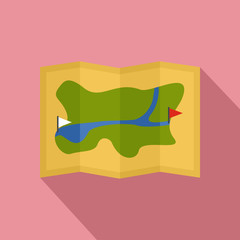 Poster - route map icon. flat illustration of route map vector icon for web design