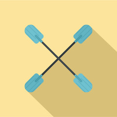 Poster - oars icon. flat illustration of oars vector icon for web design