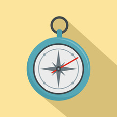 Poster - Compass icon. Flat illustration of compass vector icon for web design