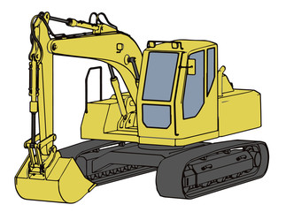 Wall Mural - machinery excavator vector