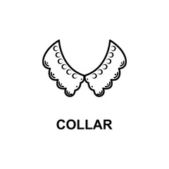 Poster - collar icon. Element of women accessories with names icon for mobile concept and web apps. Thin line collar icon can be used for web and mobile. Premium icon
