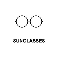 Poster - sunglasses icon. Element of women accessories with names icon for mobile concept and web apps. Thin line sunglasses icon can be used for web and mobile. Premium icon