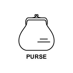 Aufkleber - woman purse icon. Element of women accessories with names icon for mobile concept and web apps. Thin line woman purse icon can be used for web and mobile. Premium icon