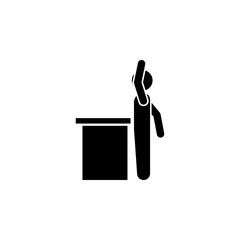 Aufkleber - raise one's hand from the rostrum icon. element of conversation icon for mobile concept and web apps