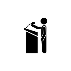 Aufkleber - a speech from the rostrum icon. element of conversation icon for mobile concept and web apps. isolat