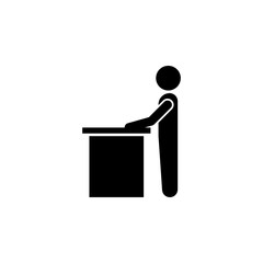 Aufkleber - a speech from the rostrum icon. element of conversation icon for mobile concept and web apps. isolat
