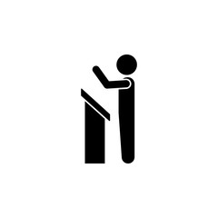 Aufkleber - a speech from the rostrum icon. element of conversation icon for mobile concept and web apps. isolat