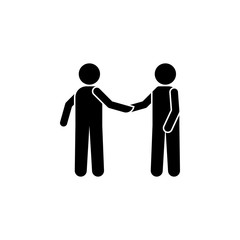 Poster - handshake icon. Element of conversation icon for mobile concept and web apps. Isolated handshake icon can be used for web and mobile