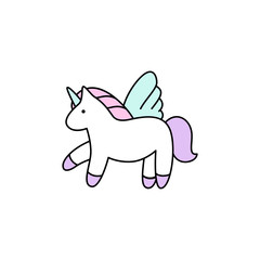 Wall Mural - Unicorn. Vector illustration. Colorful icon. Cute unicorn