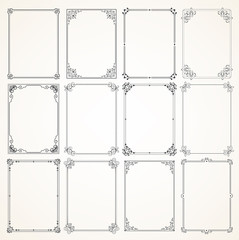 Wall Mural - vector calligraphic frame set