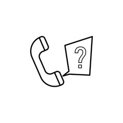 Aufkleber - a question from the tube icon. Element of mobile banking for smart concept and web apps. Thin line a question from the tube icon can be used for web and mobile