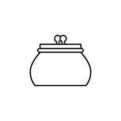Poster - purse icon. Element of mobile banking for smart concept and web apps. Thin line purse icon can be used for web and mobile