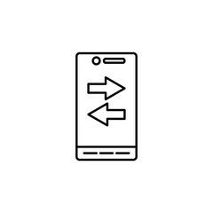 Aufkleber - phone sync icon. Element of mobile banking for smart concept and web apps. Thin line phone sync icon can be used for web and mobile