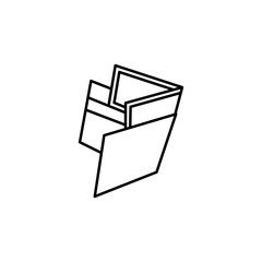 Poster - bill in your wallet icon. Element of mobile banking for smart concept and web apps. Thin line bill in your wallet icon can be used for web and mobile