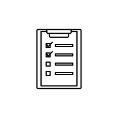 Aufkleber - checklist icon. Element of mobile banking for smart concept and web apps. Thin line checklist icon can be used for web and mobile