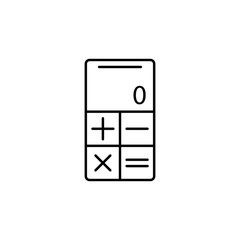 Aufkleber - calculator in smart phone icon. Element of mobile banking for smart concept and web apps. Thin line calculator in smart phone icon can be used for web and mobile
