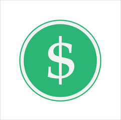 Flat dollar icon.