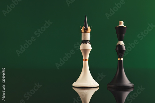 Pair of king chess pieces confronted as opposites Poster