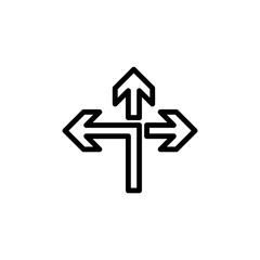Aufkleber - Priority of direction to left icon. Element of navigation for mobile concept and web apps. Thin line Priority of direction to left icon can be used for web and mobile
