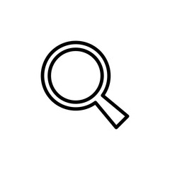 Aufkleber - magnifier icon. Element of navigation for mobile concept and web apps. Thin line magnifier icon can be used for web and mobile