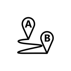 Aufkleber - pin A and B made icon. Element of navigation for mobile concept and web apps. Thin line pin A and B made icon can be used for web and mobile