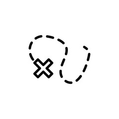 Poster - dotted line icon. Element of navigation for mobile concept and web apps. Thin line dotted line icon can be used for web and mobile