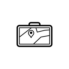 Aufkleber - pin on navigator screen icon. Element of navigation for mobile concept and web apps. Thin line pin on navigator screen icon can be used for web and mobile