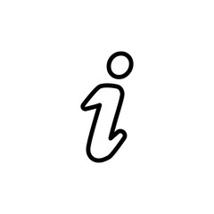 Poster - information character icon. Element of navigation for mobile concept and web apps. Thin line information character icon can be used for web and mobile