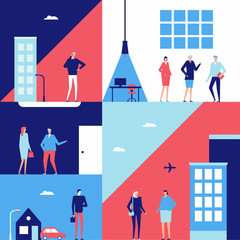 Wall Mural - Business people - flat design style illustration