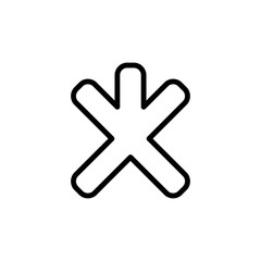 Aufkleber - road mark icon. Element of navigation for mobile concept and web apps. Thin line road mark icon can be used for web and mobile