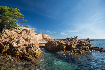 Fototapete - Landscape of Fornells beach in Costa Brava, Spain.