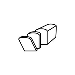 Poster - sliced ​​loaves of bread icon. Element of food icon for mobile concept and web apps. Thin line sliced ​​loaves of bread icon can be used for web and mobile
