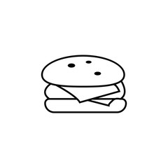 Aufkleber - hamburger icon. Element of food icon for mobile concept and web apps. Thin line hamburger icon can be used for web and mobile