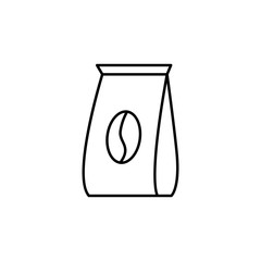 Poster - packing of coffee icon. Element of food icon for mobile concept and web apps. Thin line packing of coffee icon can be used for web and mobile