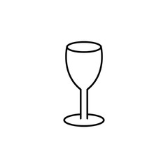 Aufkleber - glass icon. Element of food icon for mobile concept and web apps. Thin line glass icon can be used for web and mobile