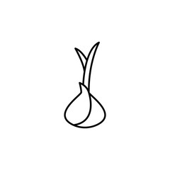 Aufkleber - garlic icon. Element of food icon for mobile concept and web apps. Thin line garlic icon can be used for web and mobile